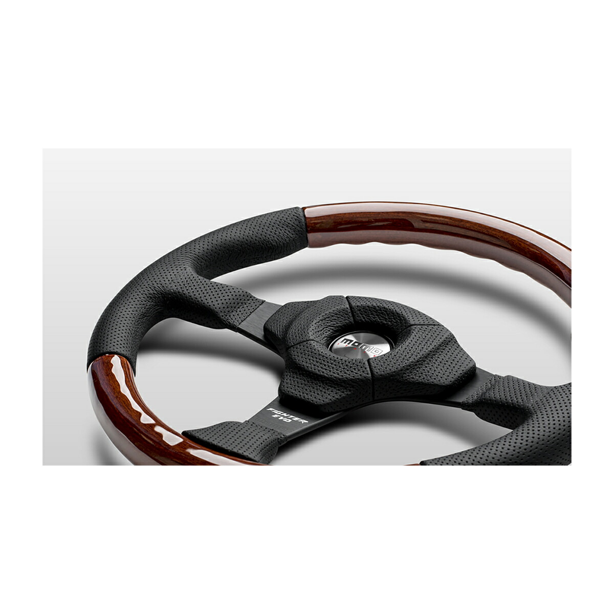 楽天市場】MOMO ステアリング ファイター エボ レザー ウッド F-34