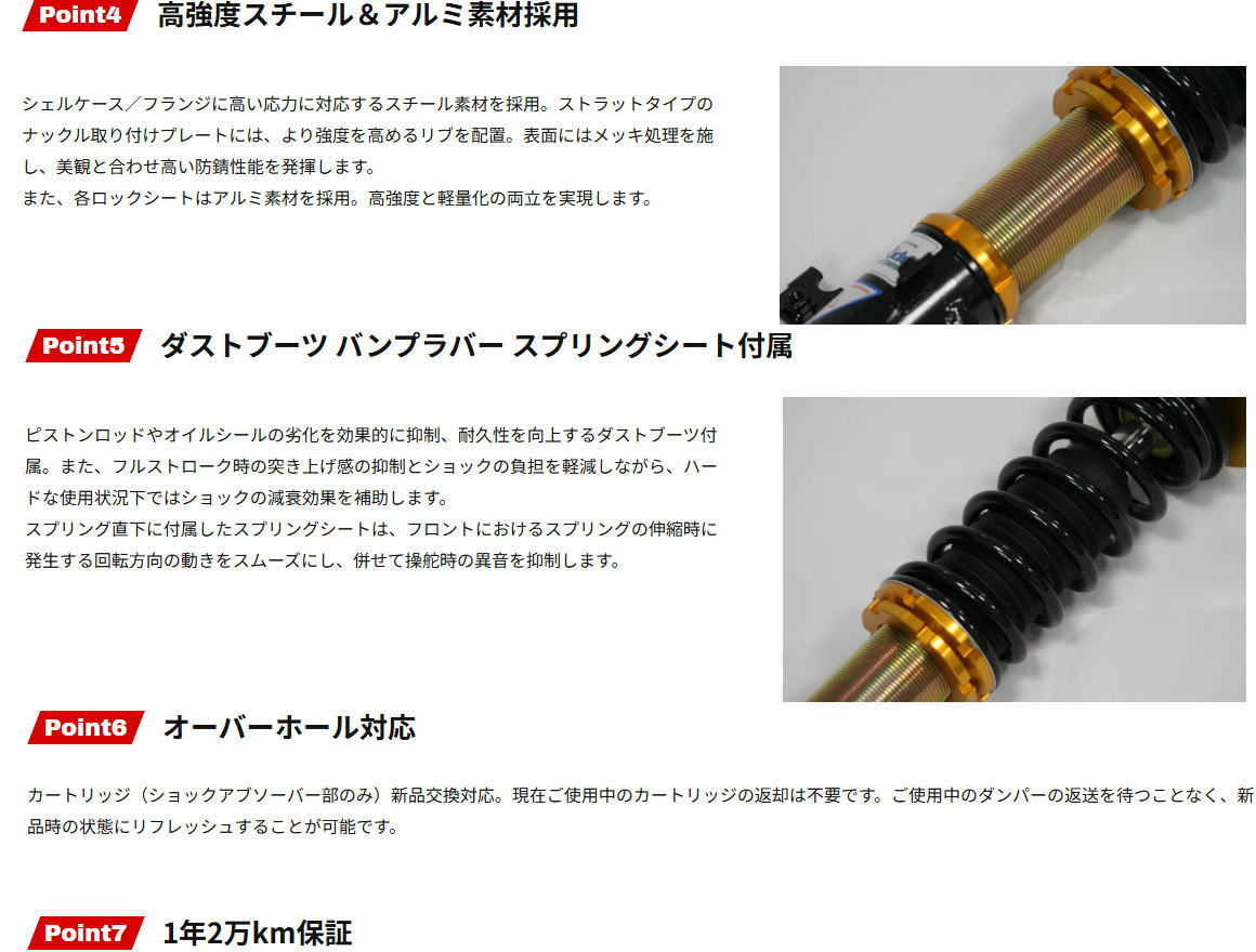 SR-D503 レーシングギア サスペンションキット ショックアブソーバー