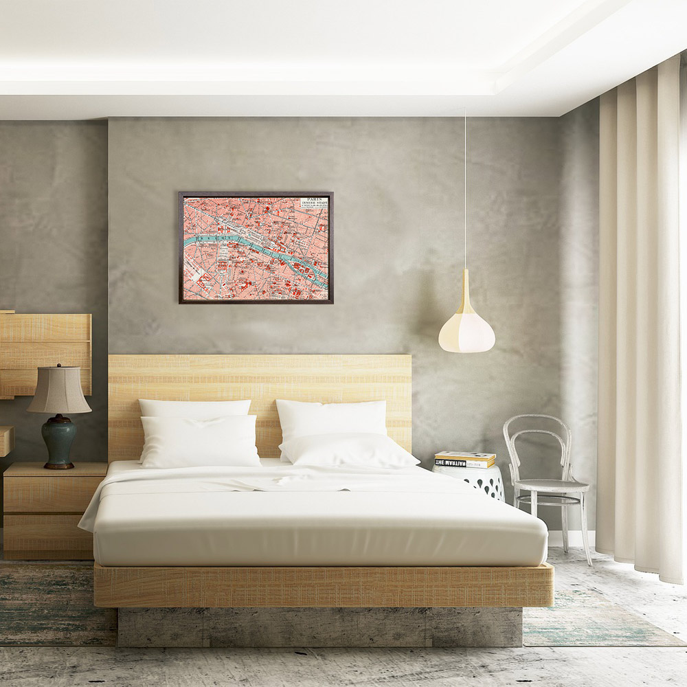 楽天市場】絵画 Vintage map Paris インテリア 額付き ギフト パリ