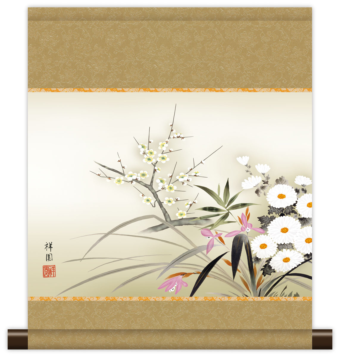 楽天市場】【スーパーSALE10％OFF】10年保証 掛け軸 ミニ掛け軸 和風