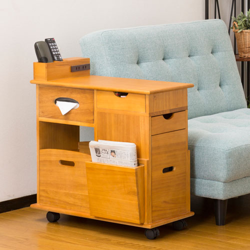 楽天市場】ソファ サイドワゴン 64838 ナイトテーブル 機能的 サイド