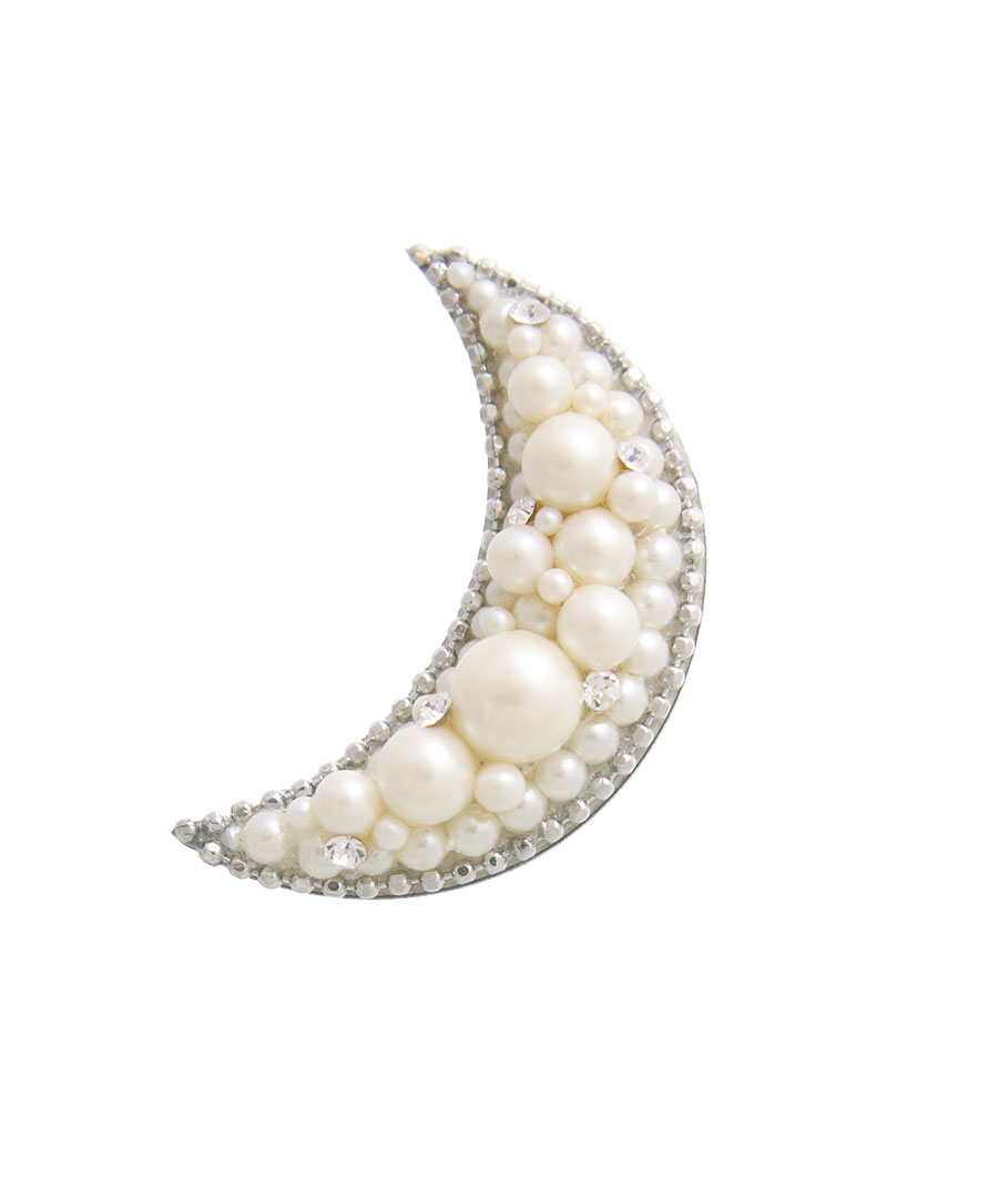 楽天市場】ブローチ マグネット ムーン Sサイズ 月 パール 可愛い 挟む