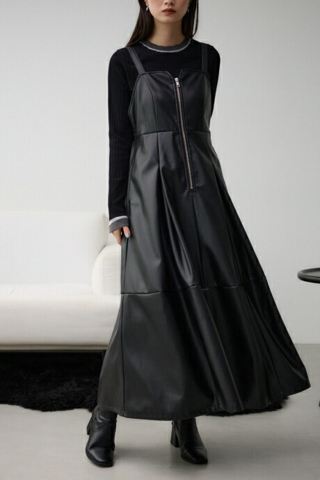 楽天市場】フェイクレザーZIPジャンパースカート / AZUL BY MOUSSY