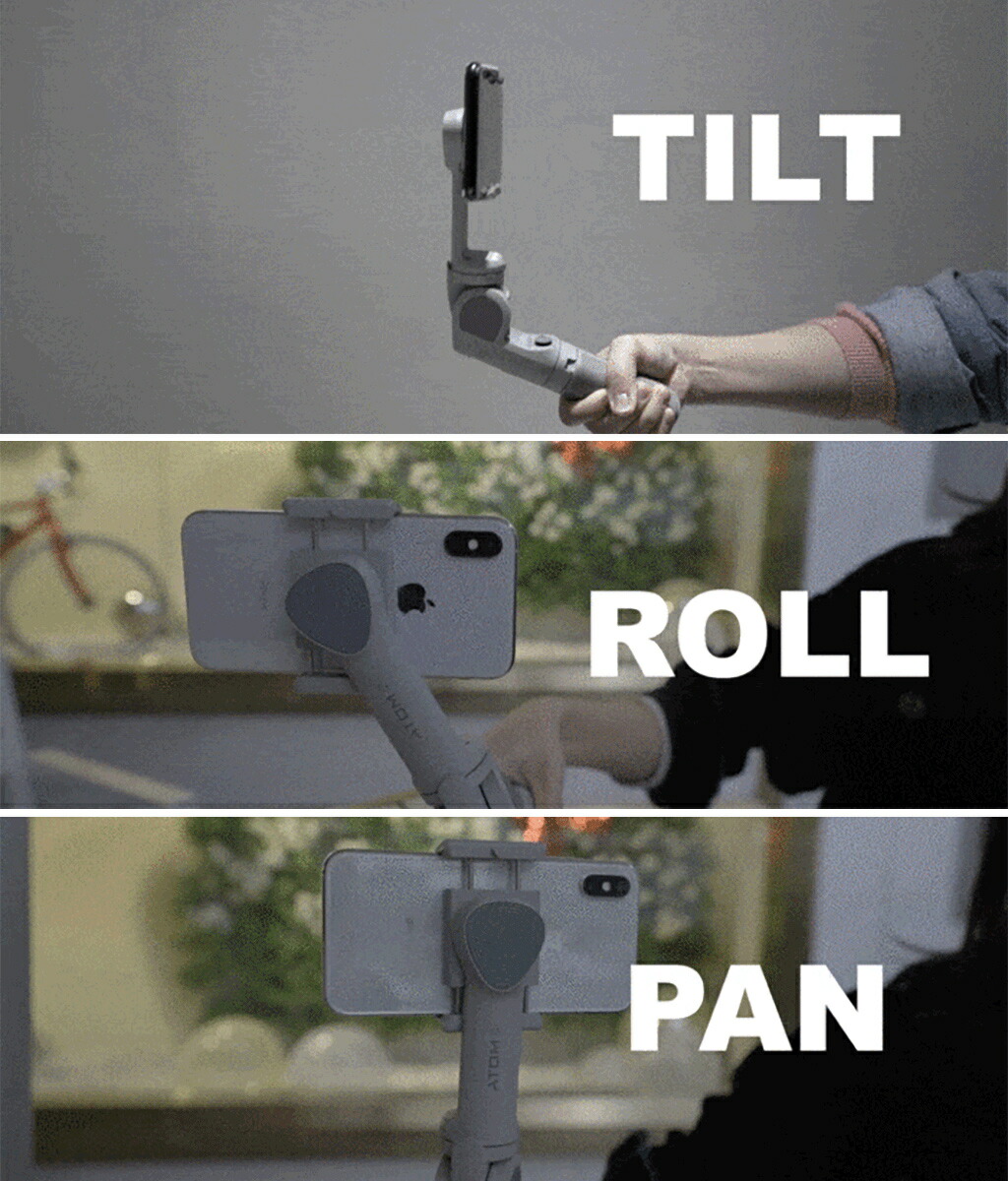 楽天市場】SNOPPA 3軸 スマホ用ジンバル ATOM2 [自動開閉式簡単撮影