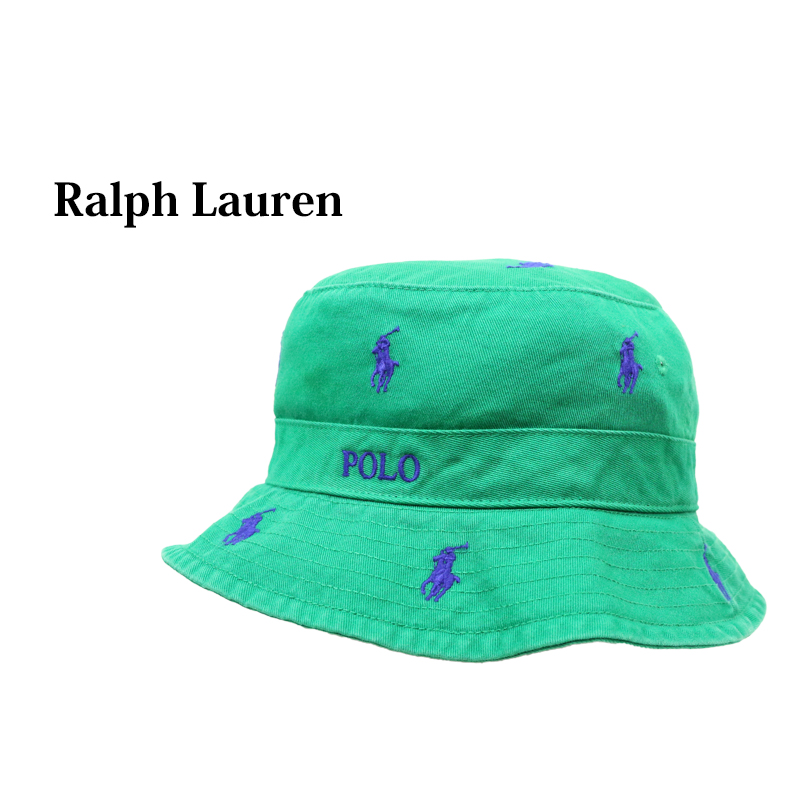 楽天市場】ポロ ラルフローレン マルチポニー刺繍 コットン バケット