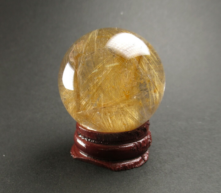 楽天市場】ルチル入りクォーツ スフィア ( 丸玉 ) 36mm 豊かさ 繁栄 金