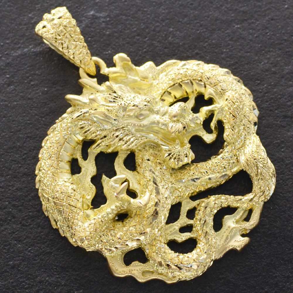 K18 チャーム YG 龍 ネックレストップ 750 18金 楽天市場】18金