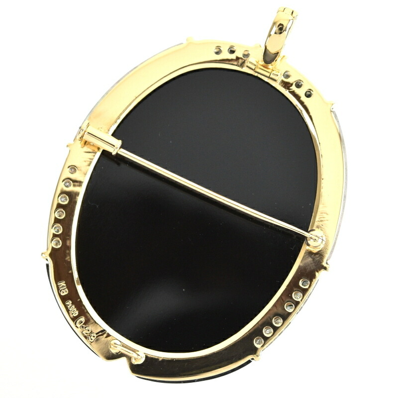 楽天市場】カメオ ブローチ ペンダントトップ 2way シェル オニキス