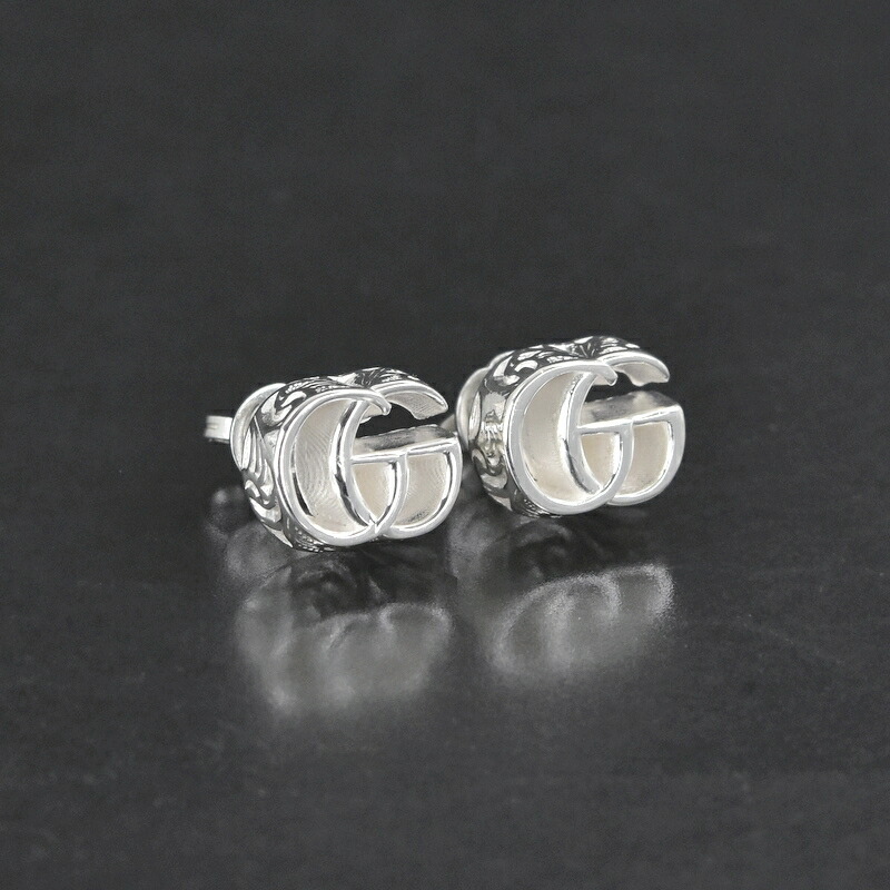 楽天市場】グッチ ピアス ダブルG SV925 スターリングシルバー 770758