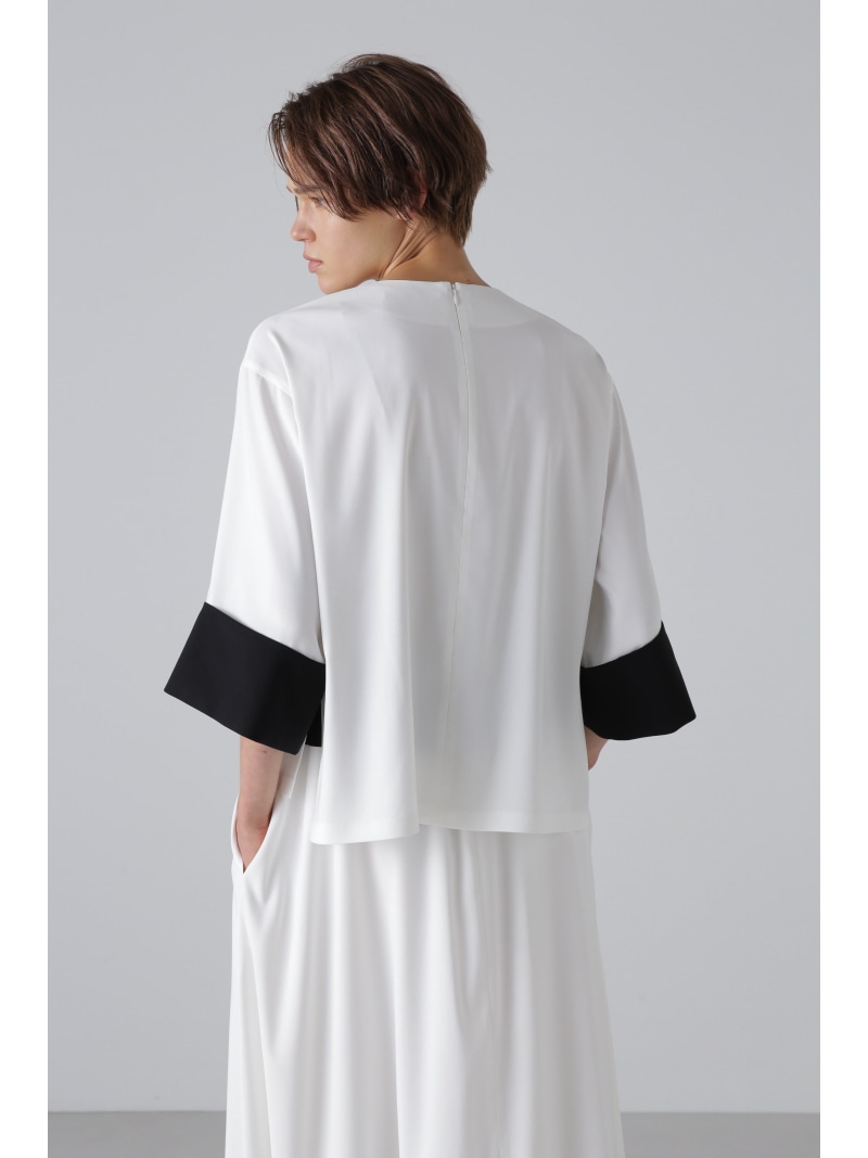 楽天市場】【SALE／50%OFF】◇バイカラージョーゼットブラウス ADORE