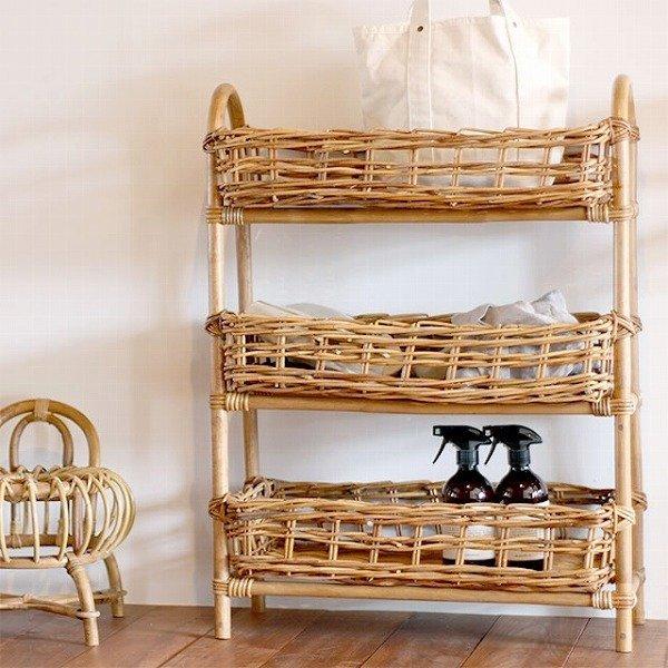 楽天市場】ラタン ランドリーボックス 脱衣カゴ バスケット 棚 ラック