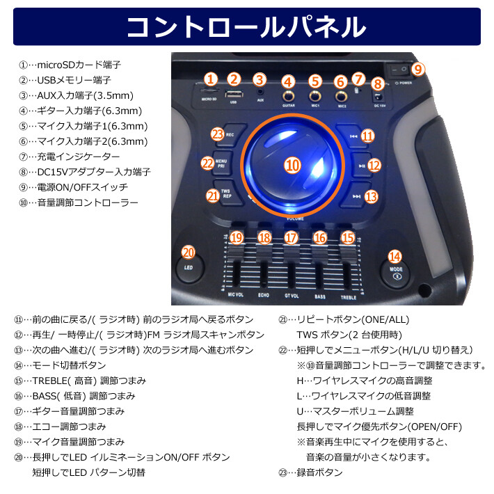 楽天市場】LEDパーティースピーカー オーディオ Bluetooth LEDライト