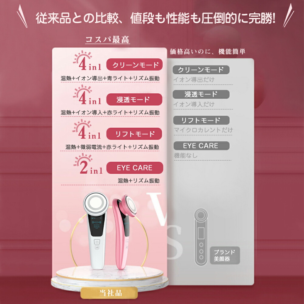 楽天市場】美顔器 リフトアップ【目元ケア】【光エステ】【1台4役