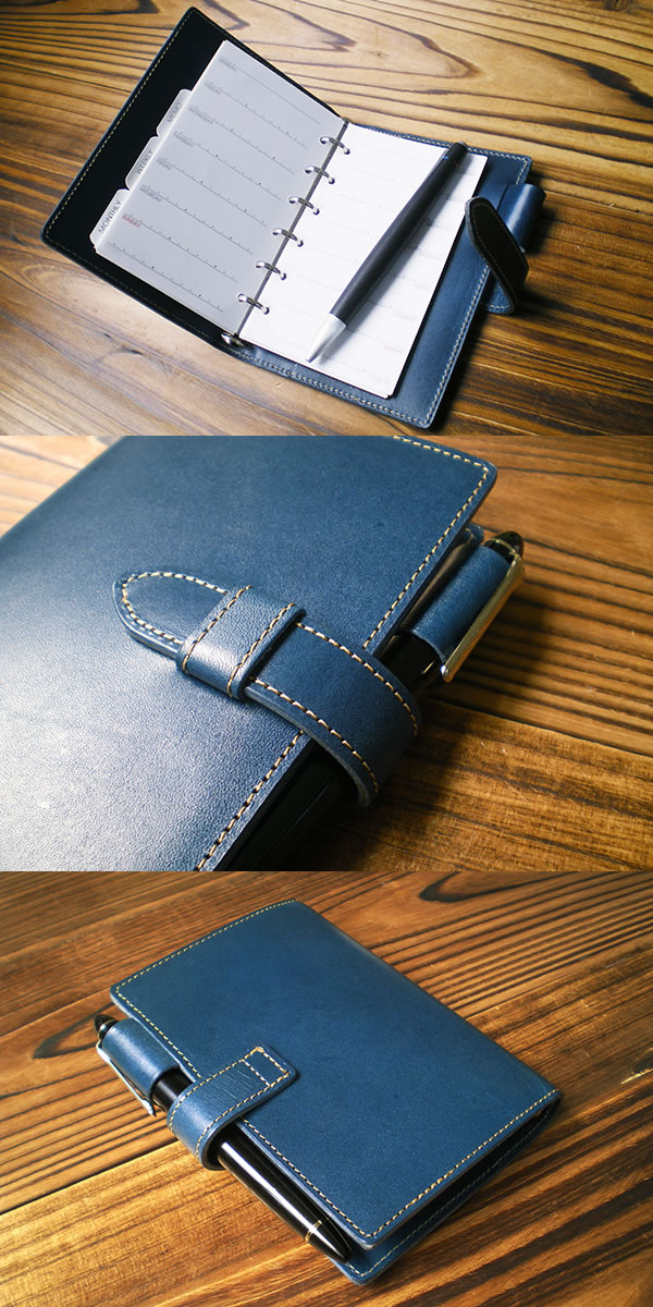 楽天市場】システム手帳 ミニ6穴（ベルト付） / 本革 システム手帳ミニ
