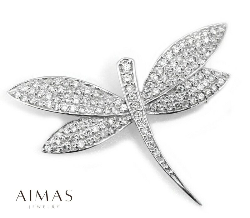 楽天市場】ダイヤモンド 1.65ct ブローチ/ペンダントトップ K18WG 18金