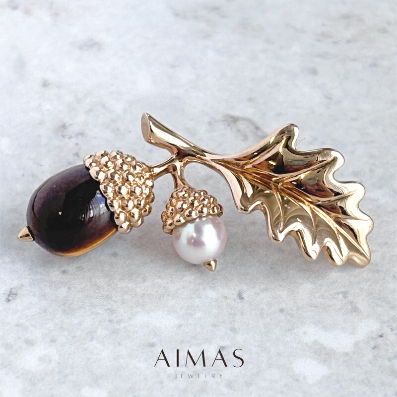 楽天市場】【MIKIMOTO】ミキモト タイガーアイ あこや真珠 ブローチ