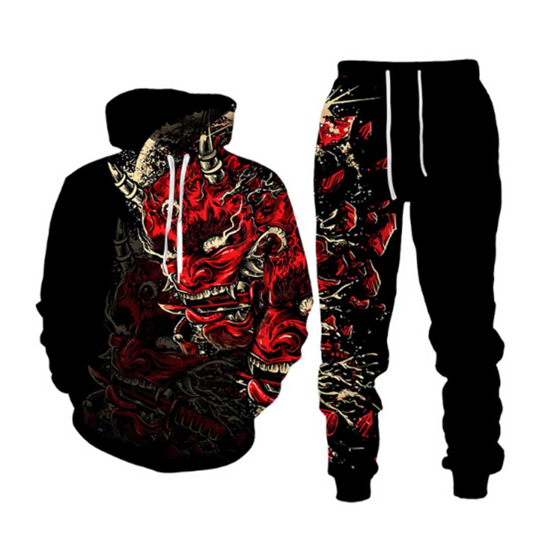 楽天市場】【在庫限り】【人気商品】 セットアップ 和柄鬼 赤鬼or般若