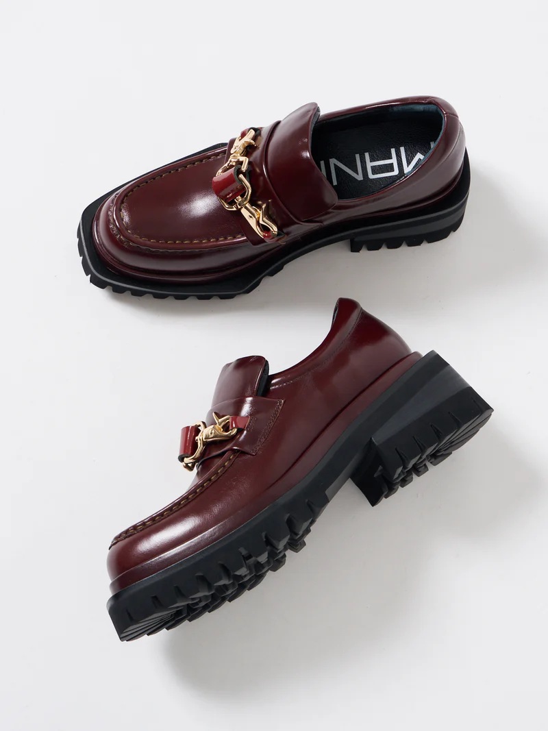 楽天市場】MANA マナ/ 551206 ダブルフックローファー 厚底ローファー