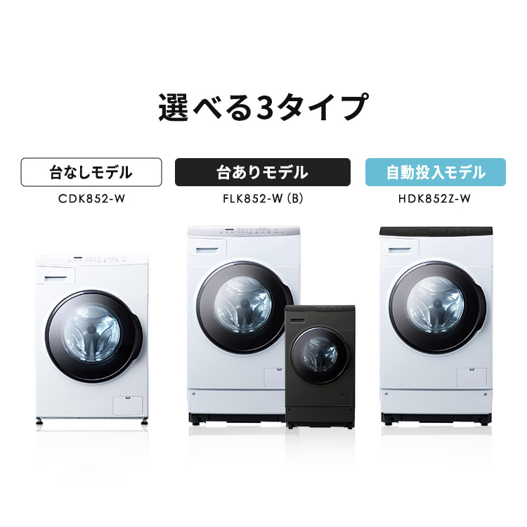 楽天市場】ドラム式洗濯乾燥機8.0kg／5.0kg 台無 台有 自動投入 CDK852