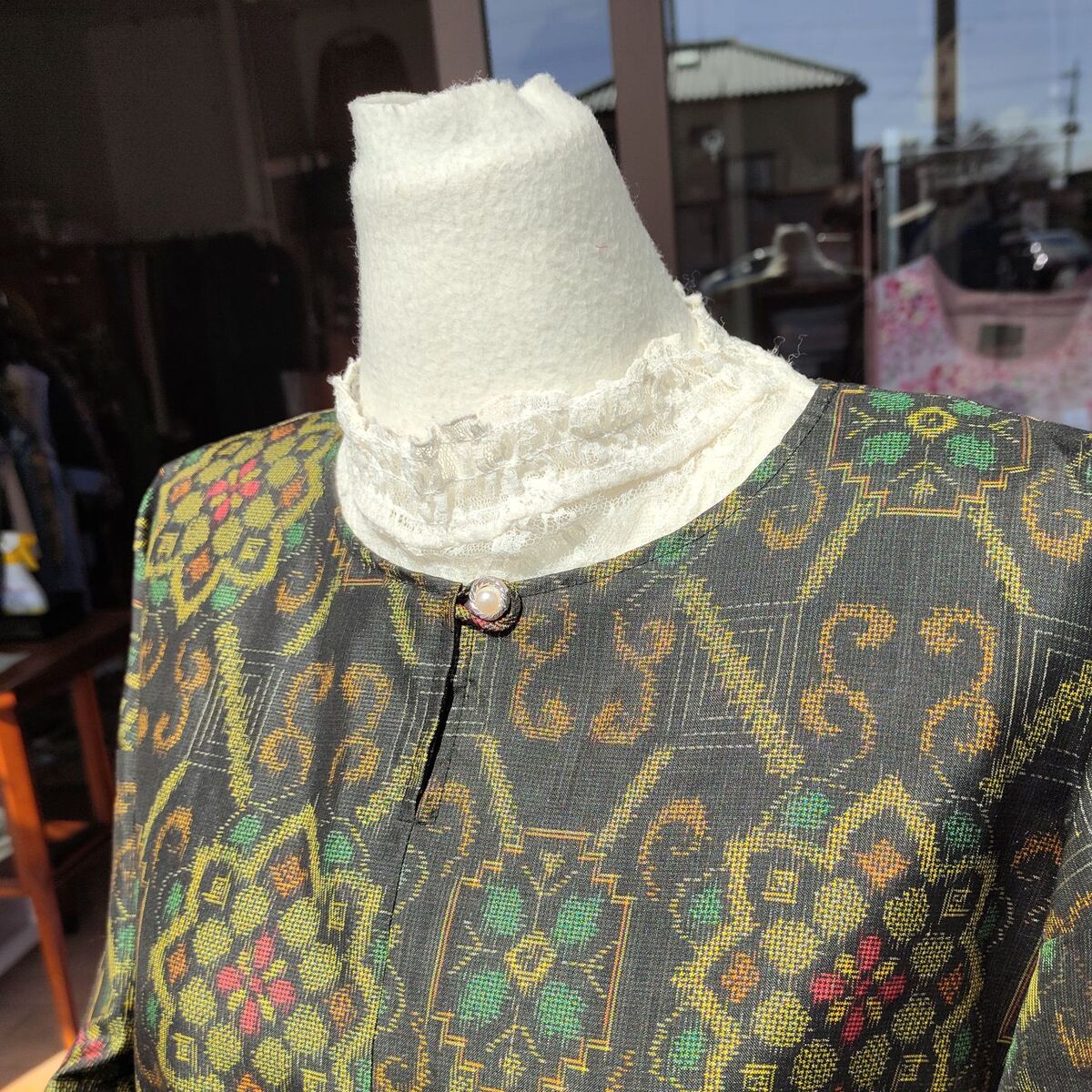 楽天市場】着物 リメイク【オーダー】七分袖 ギャザーワンピース L