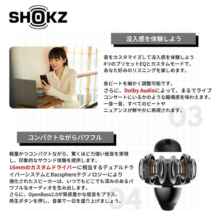 楽天市場】Shokz ショックス OpenDots ONE オープンドッツワン E310