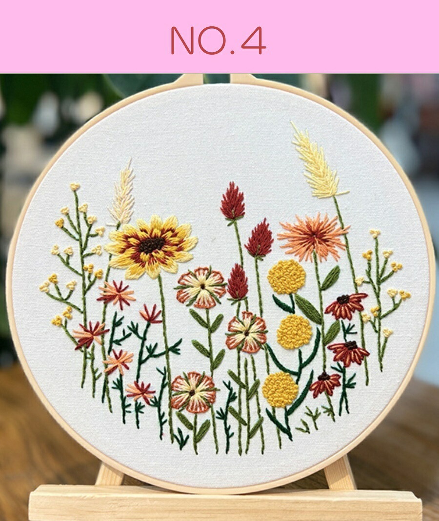 楽天市場】350円オフ☆900円オフ☆で超お得 刺繍キット 草花