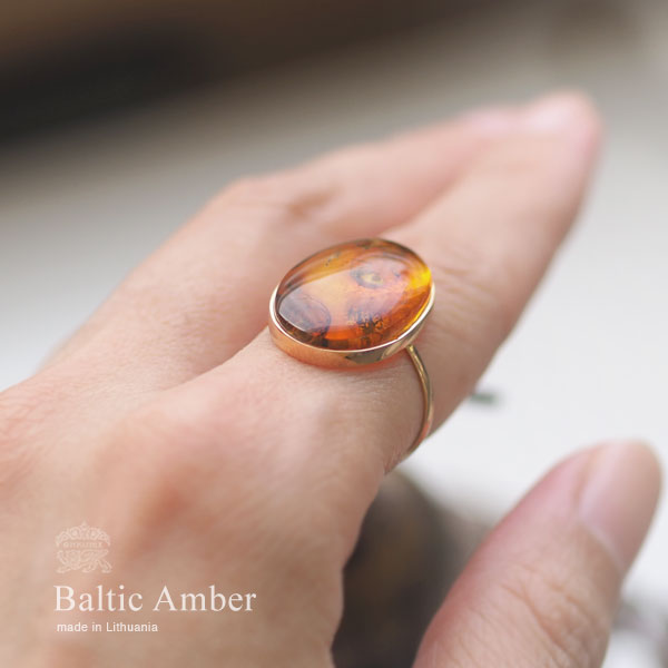 楽天市場】【バルト海の琥珀】1点もの虫入り K14PinkGoldリング【送料
