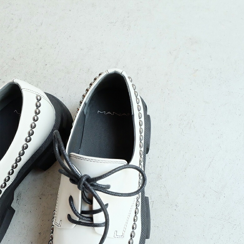 楽天市場】MANA マナ レディース スタッズ・レースアップシューズ 厚底
