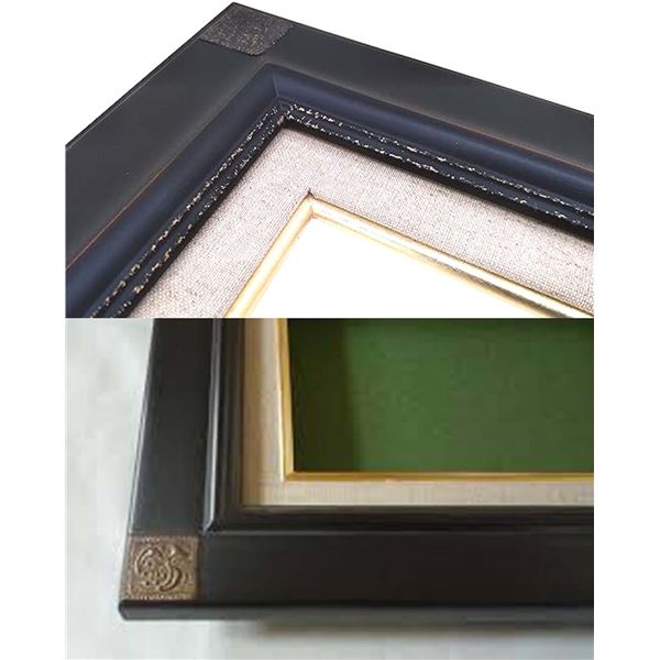 楽天市場】〔 Pサイズ額 〕黒金 油絵額 P10号 530×410mm 油絵用額縁 油