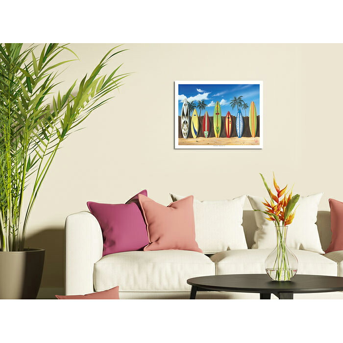 楽天市場】【ハワイアン アートプリント】海 ビーチ サーフボード