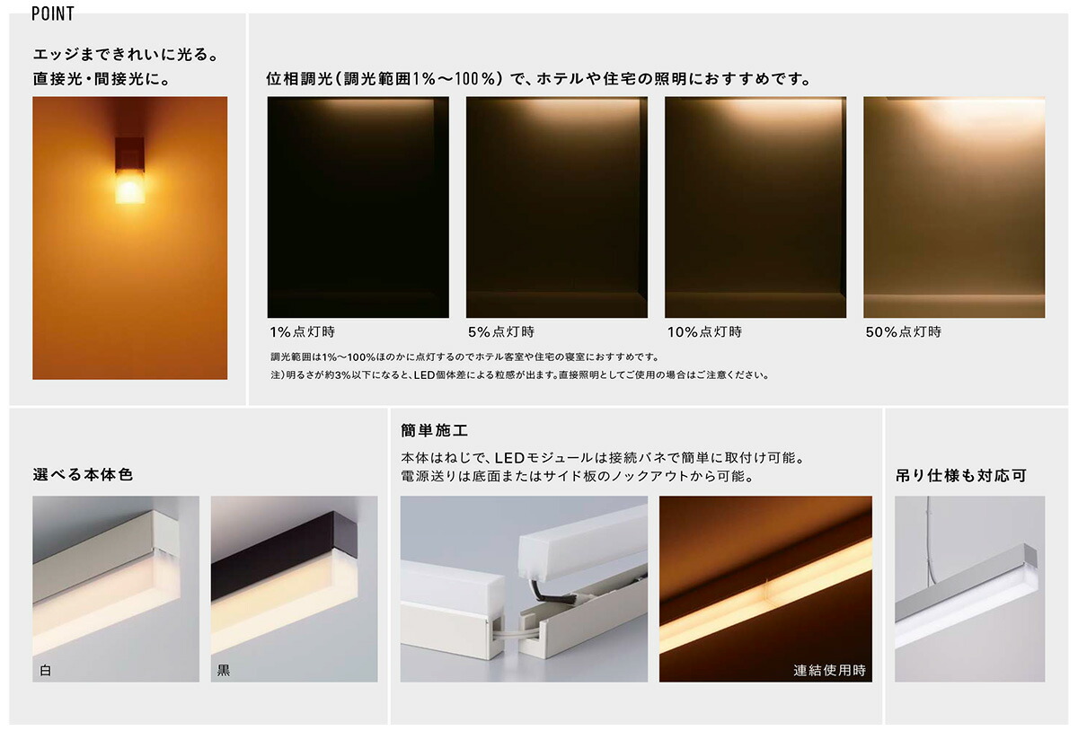 楽天市場】DNライティング TRIM LINE LED照明器具 間接照明 TRE2-ADB