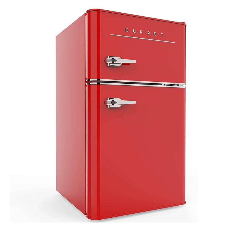 楽天市場】冷蔵庫 冷凍庫付 2ドア コンパクト 90L レトロ KUPPET Retro