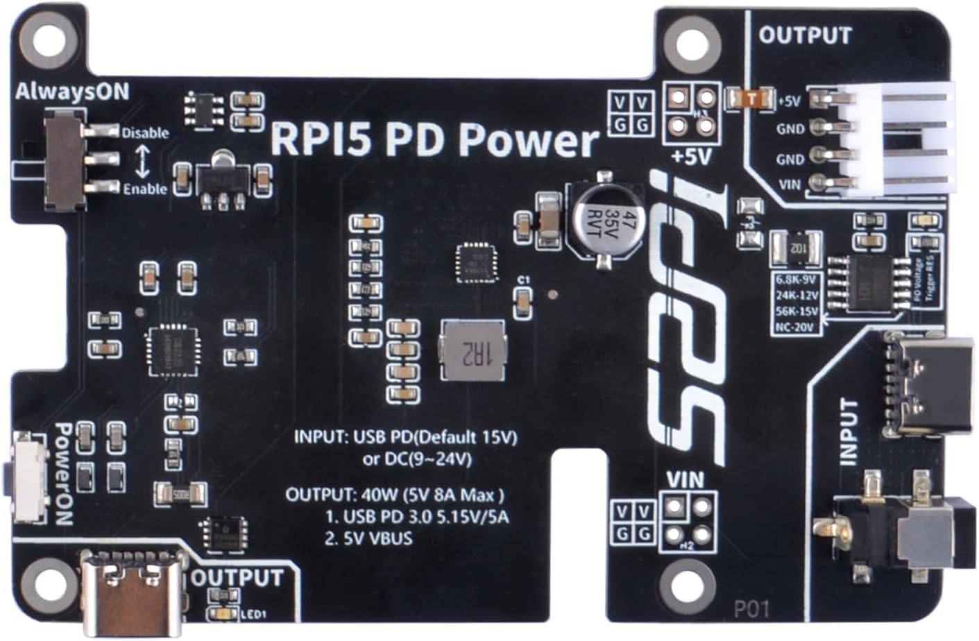 楽天市場】GeeekPi PD Power Expansion Board for Raspberry Pi 5 8GB
