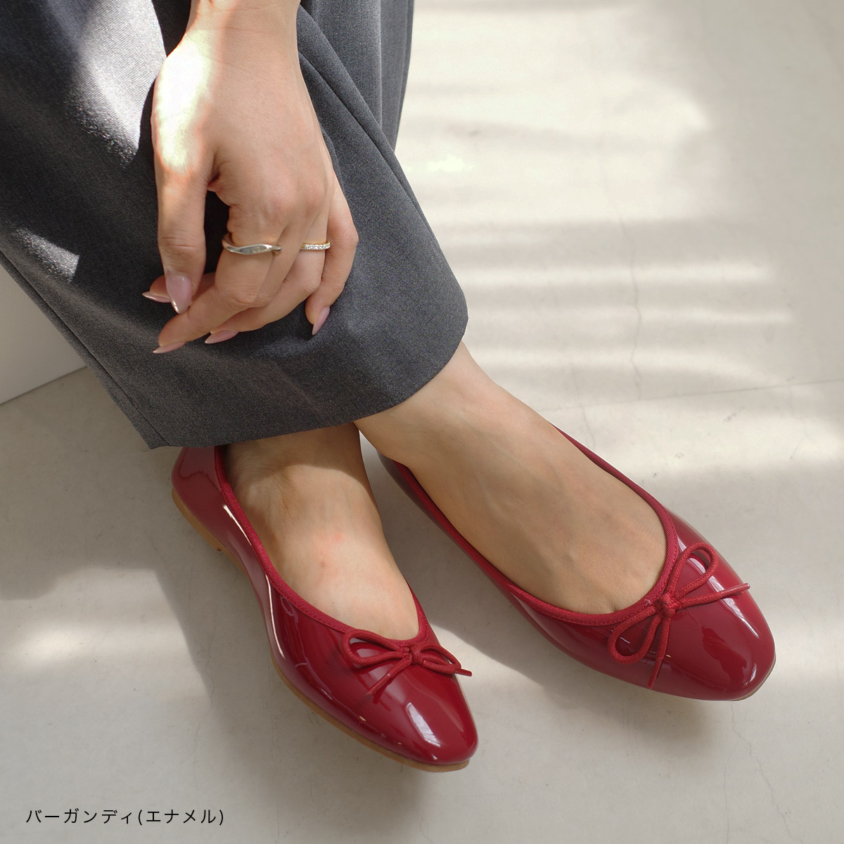 楽天市場】300円OFFクーポン◇バレエシューズ セミスクエアトゥ