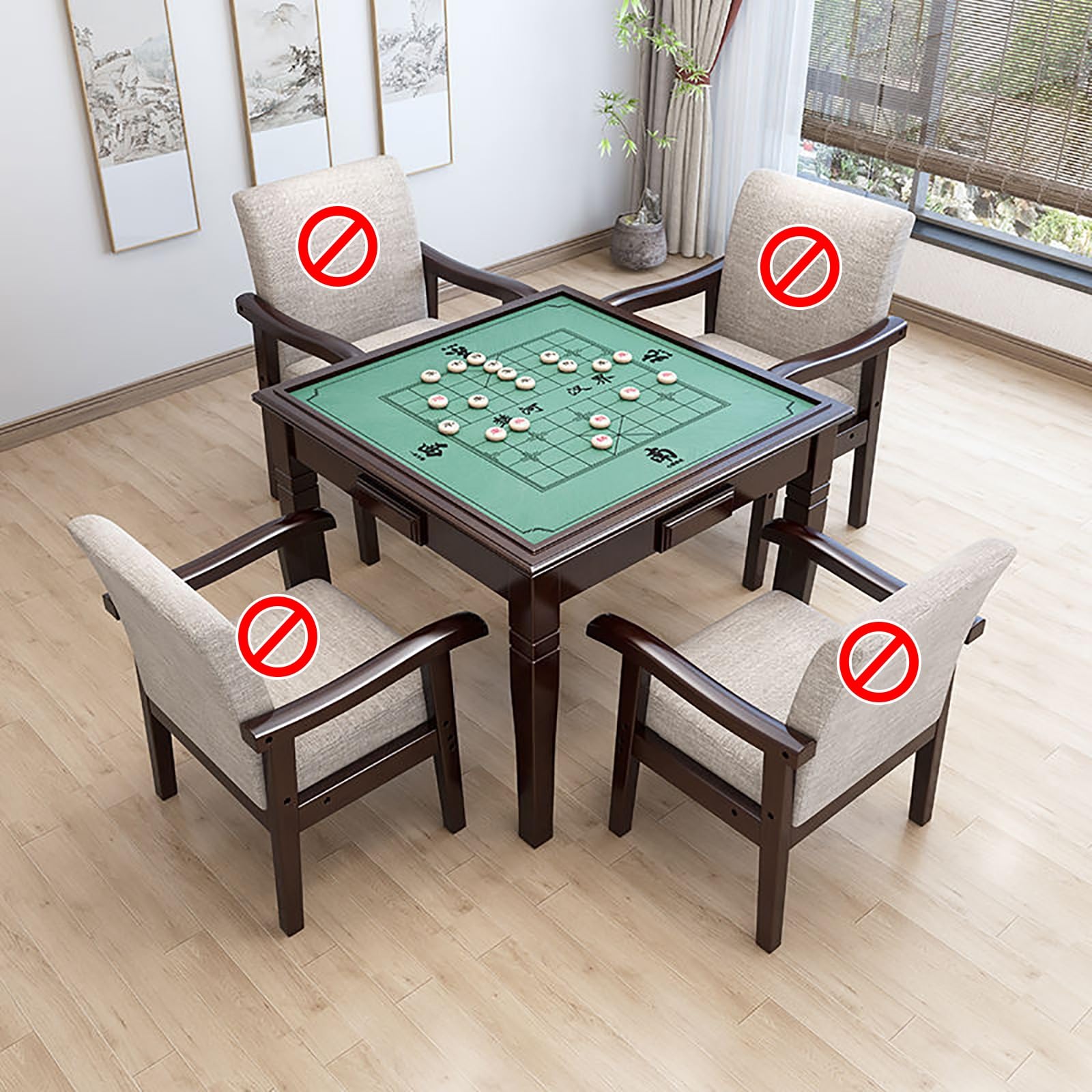 楽天市場】麻雀卓 麻雀セット 引き出し付き スクエア表デュアル使用