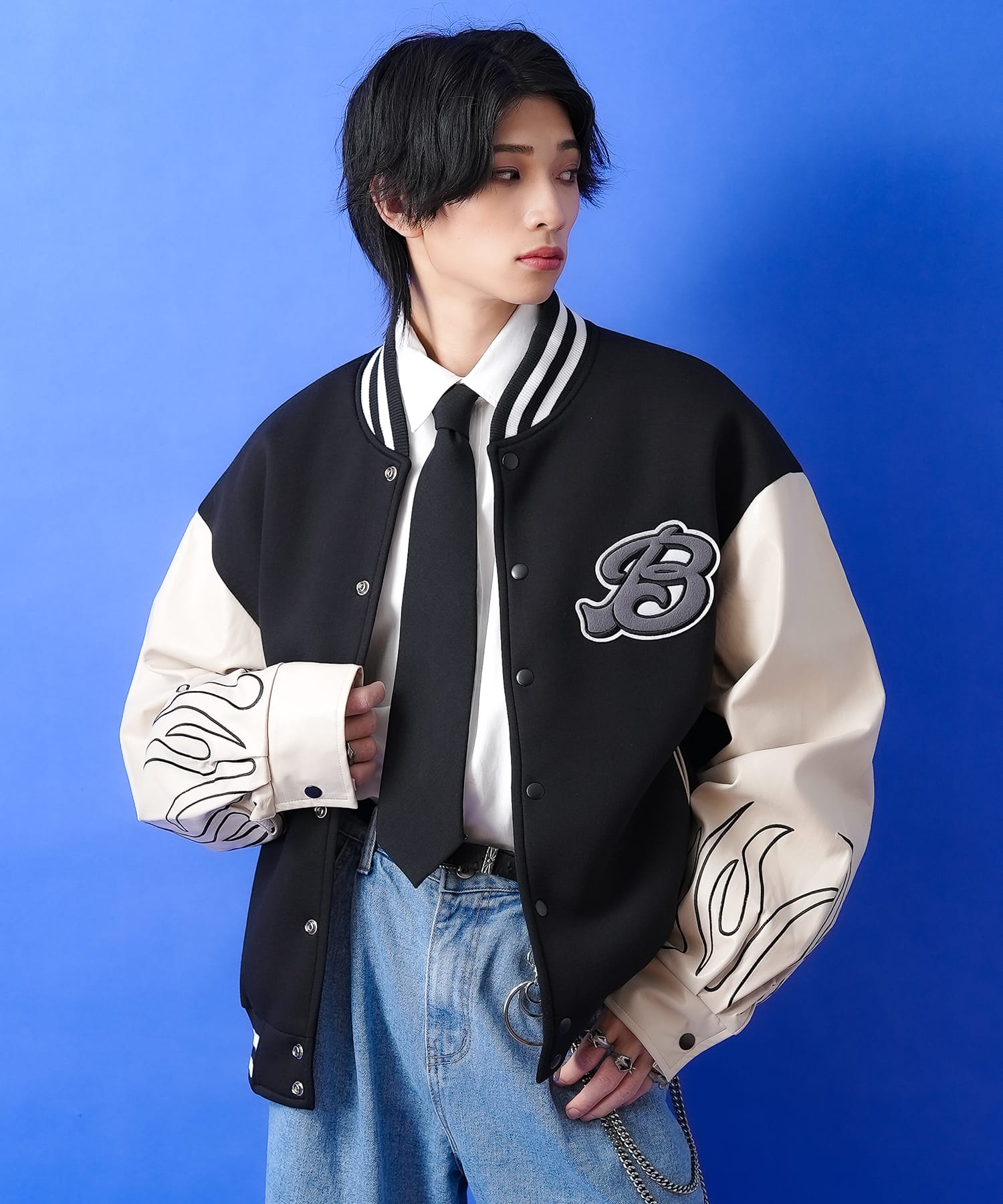 楽天市場】a.p.o.v. フェルトワッペン＆フレイム刺繍アーム合成皮革