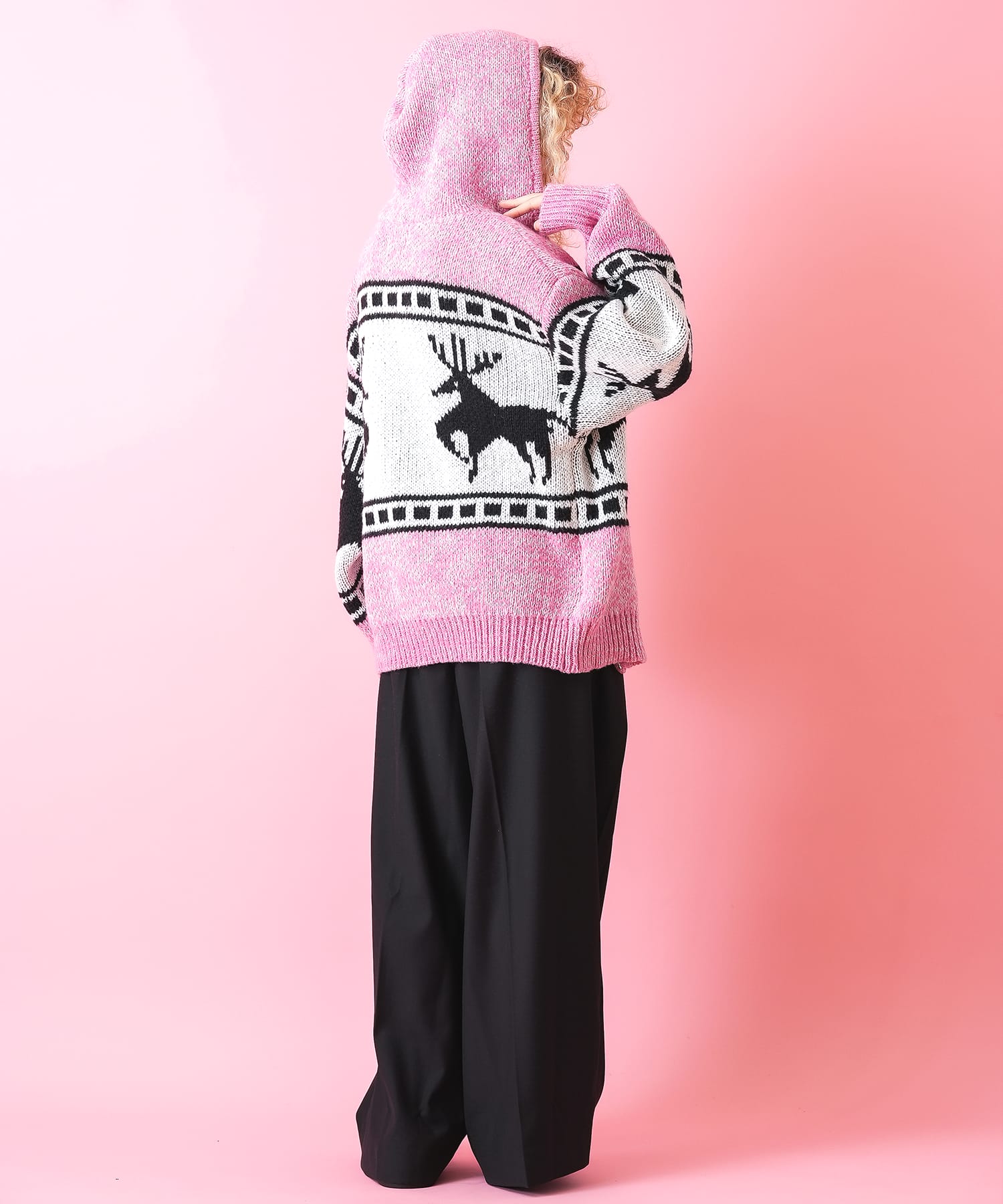 楽天市場】a.p.o.v. ノルディック柄カウチンニットフーディーセーター