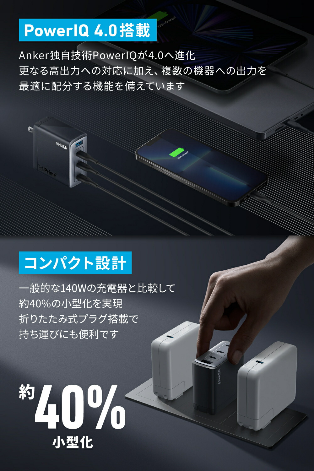 楽天市場】Anker 747 Charger (GaNPrime 150W) (USB PD 充電器 USB-A