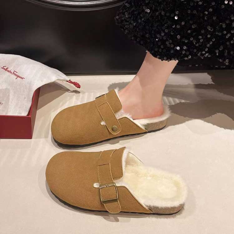 楽天市場】防寒 仕事履き ボア付き ファー あったか サンダル 裏ボア