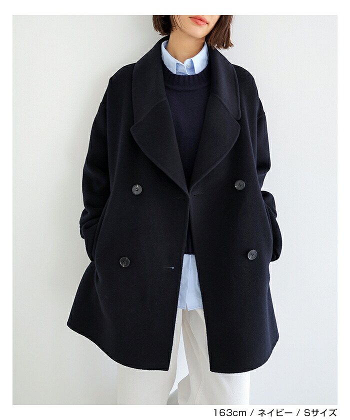 楽天市場】evernavy エバーネイビー リバー ピーコート レディース