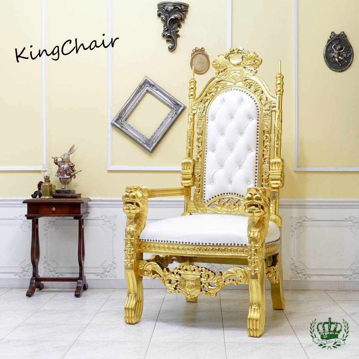 楽天市場】輸入家具 高級 ソファー キングチェア 玉座 王様椅子 ソファ