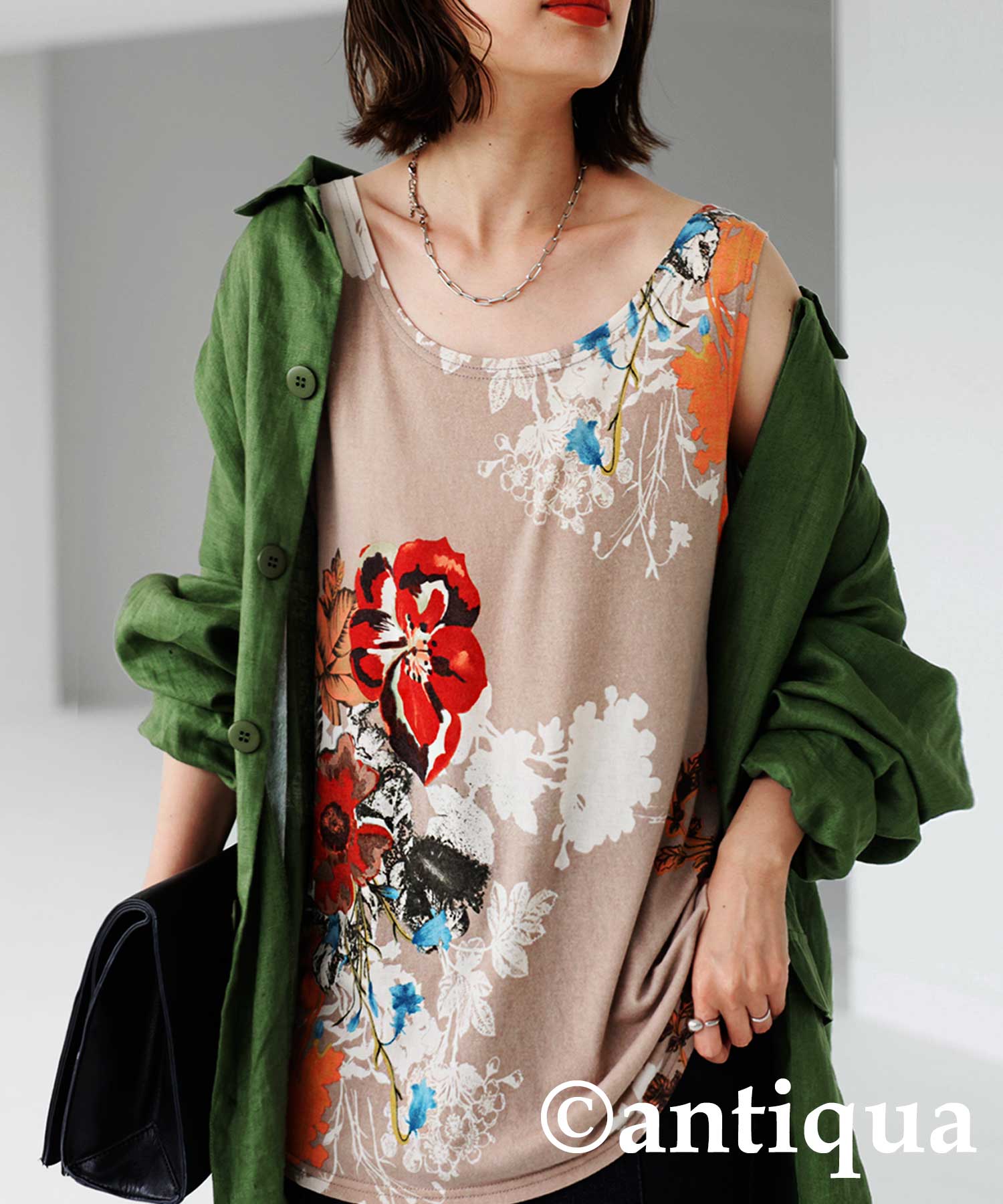 楽天市場】花柄デザインタンク タンクトップ レディース トップス 花柄