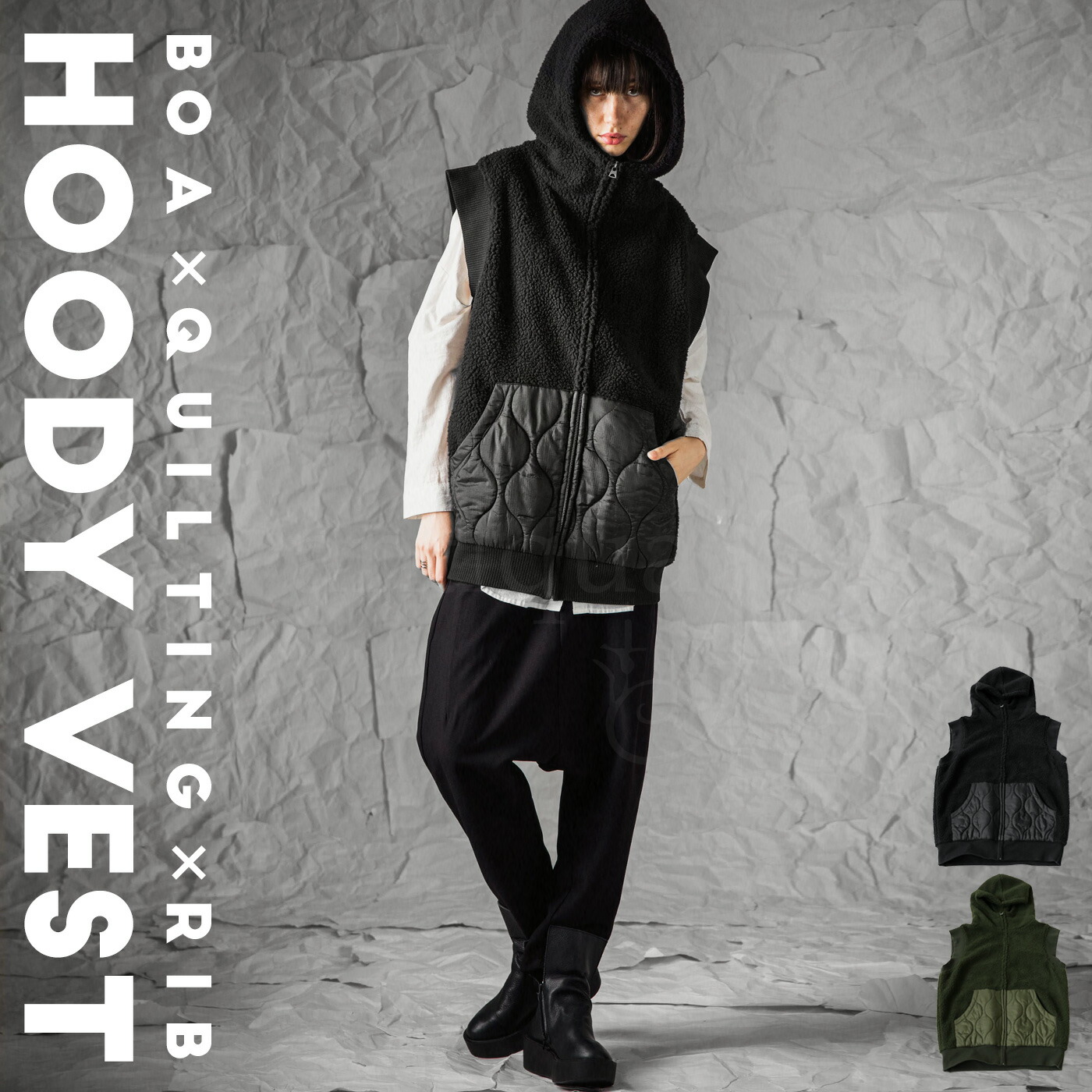 楽天市場】フード付き ボアベスト ベスト レディース アウター 送料