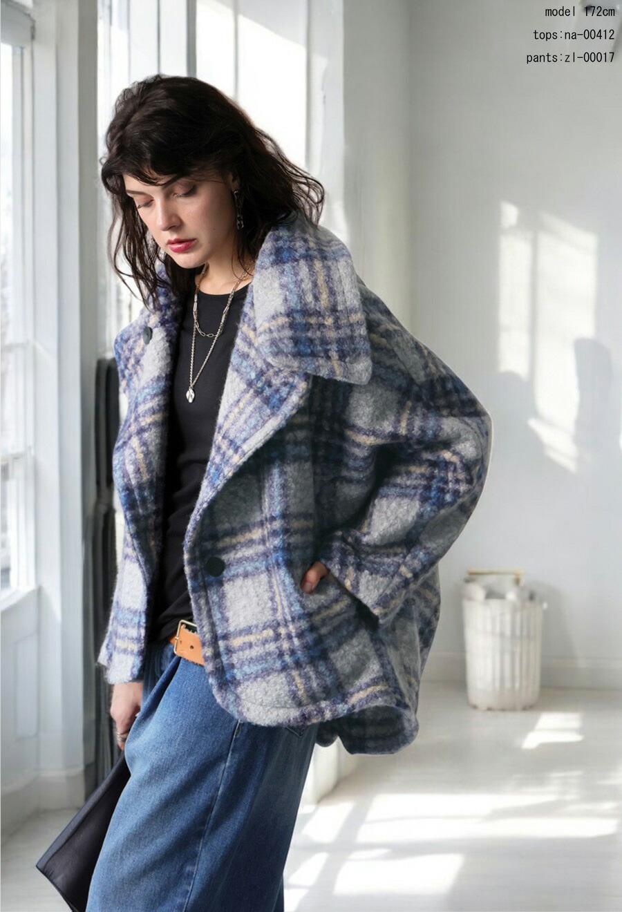 楽天市場】チェックコート コート レディース アウター 長袖 送料無料