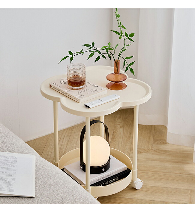 楽天市場】サイドテーブル 2段 多機能 サイドワゴン 収納 キャスター