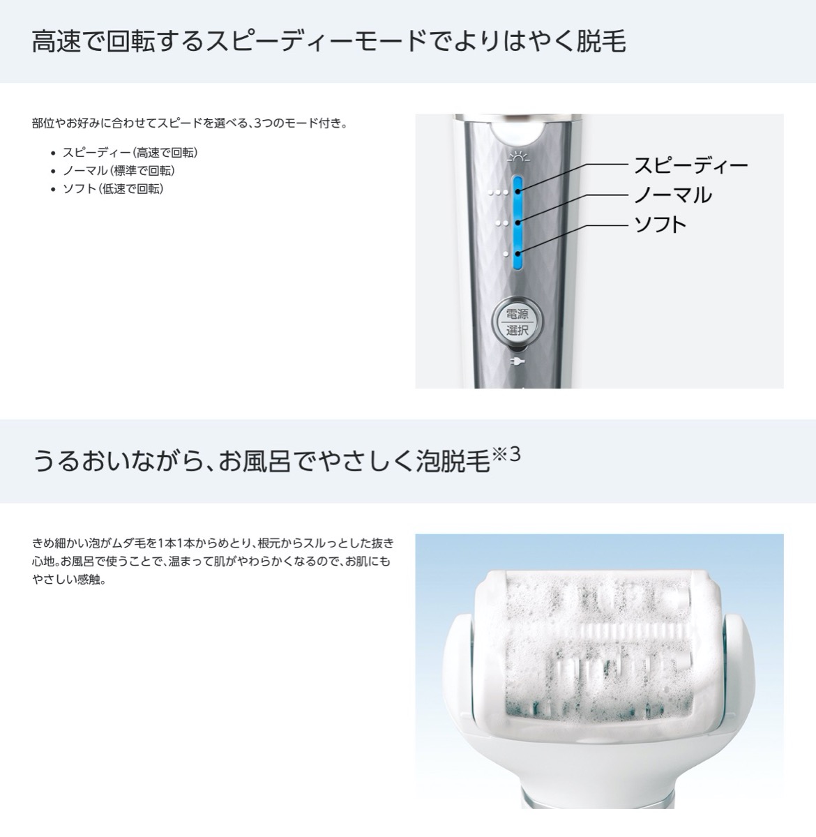 楽天市場】Panasonic ES-EL4B-S 脱毛器 ソイエ ボディ アタッチメント2