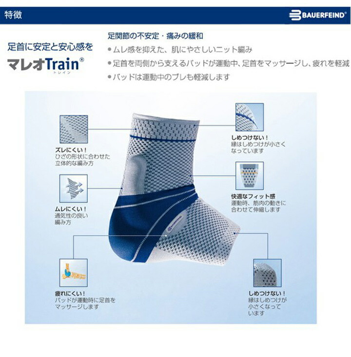 楽天市場】足首サポーター 片足用 1枚入り 右足 左足 バウアー