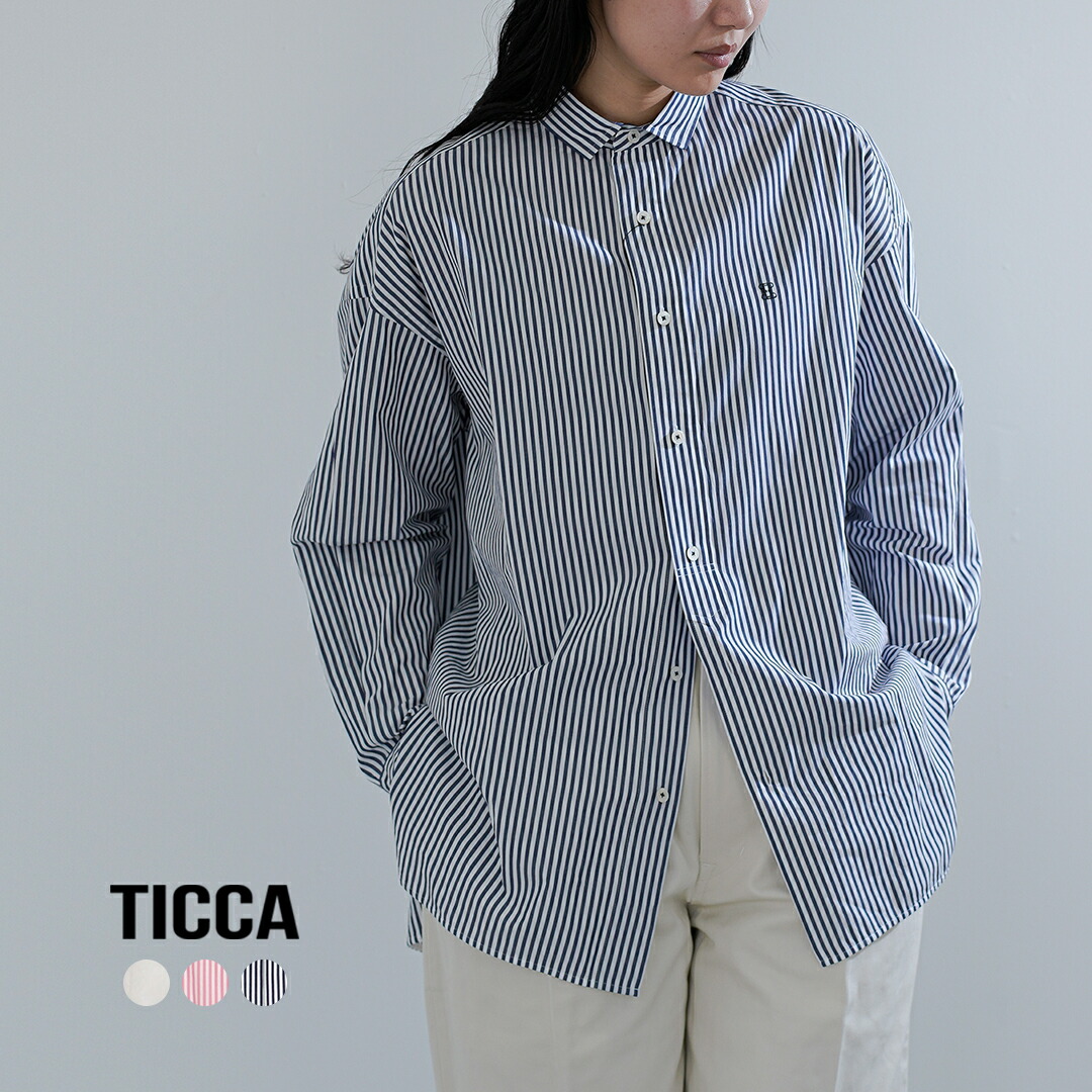 楽天市場】TICCA ティッカ コットン スクエア ビッグ シャツ uni tbfs