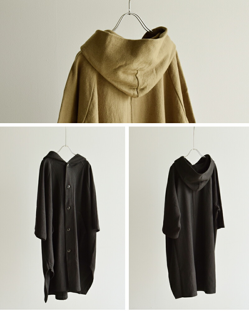 楽天市場】tissu ティシュ 圧縮 ウール ニット ポンチョ コート