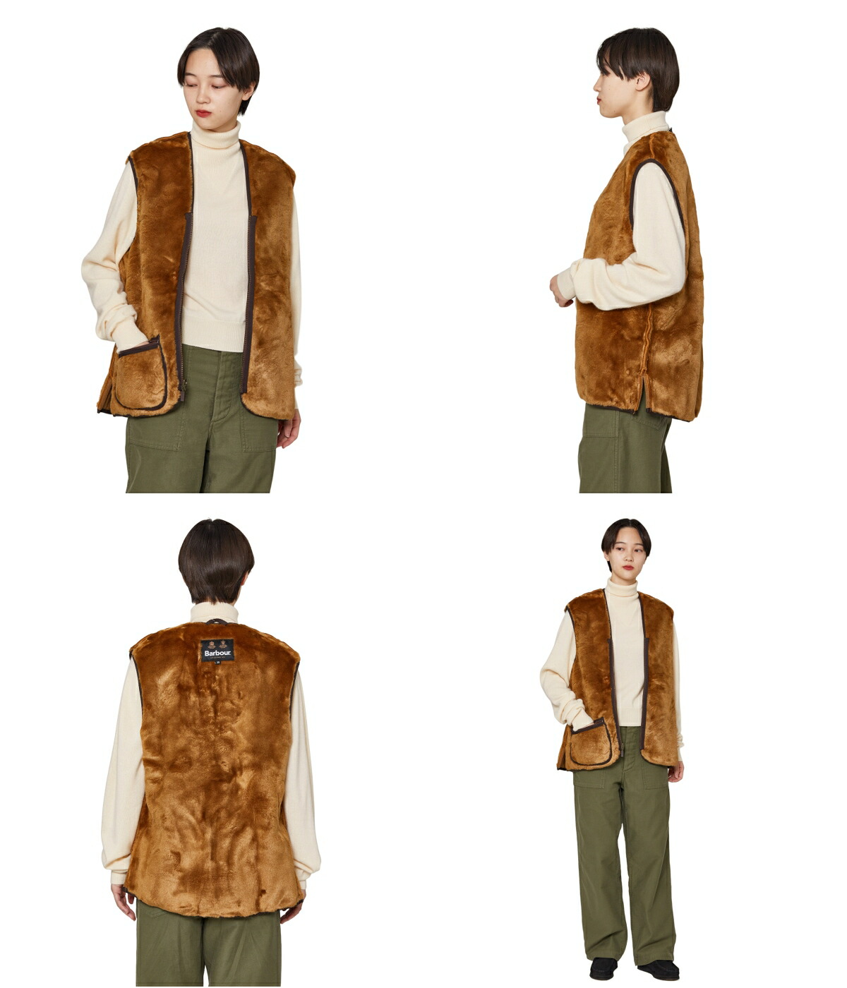 楽天市場】[送料無料]Barbour : WARM PILE WAISTCOAT ZIP-IN LINER